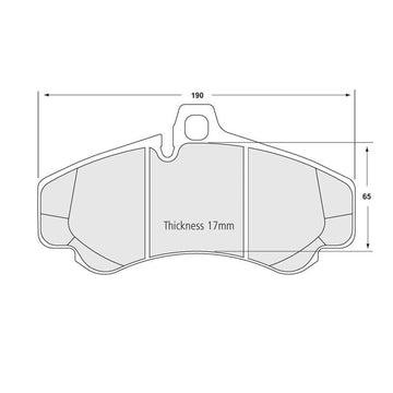 Performance Friction 0991.08.17.44 Racing Pad - 08 Compound