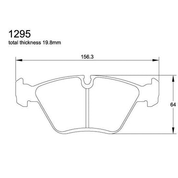 Pagid U-1295 Yellow Racing Pad - RS29 Compound