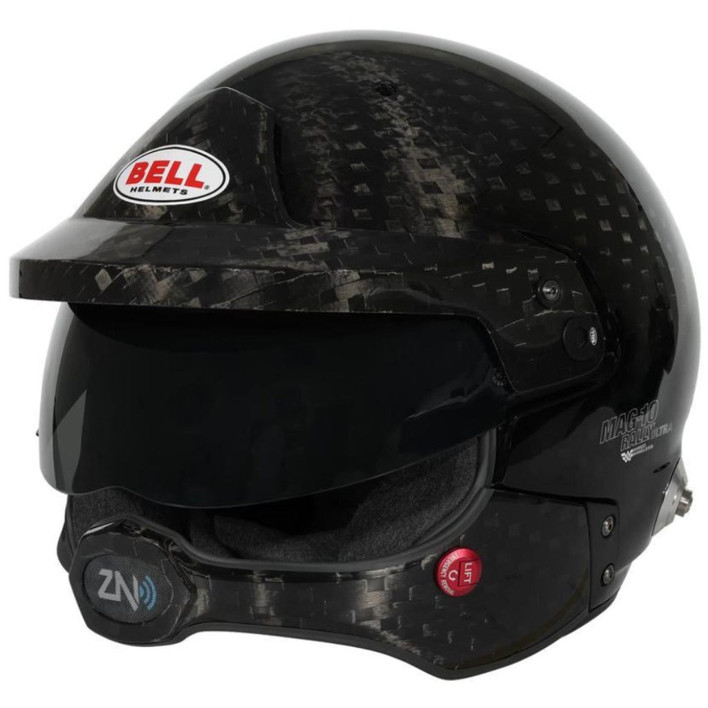 are bell helmets snell approved MAG-10 Rally ULTRA WW Carbon Fiber Helmet FIA 8859-2024/Snell SA2 Color:Silver Gray Bell Solar - Campus Fog Visor hardtail