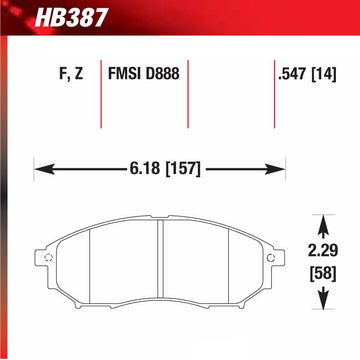 Hawk HB387F.547 Street Performance Pad - HPS Compound
