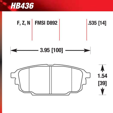 Hawk HB436F.535 Street Performance Pad - HPS Compound