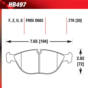 Hawk HB497U.776 Racing Pad - DTC-70 Compound