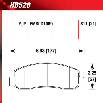 Hawk HB528P.811 SD Superduty Truck/SUV Severe-Duty Pad