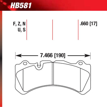 Hawk HB581G.660 Racing Pad - DTC-60 Compound