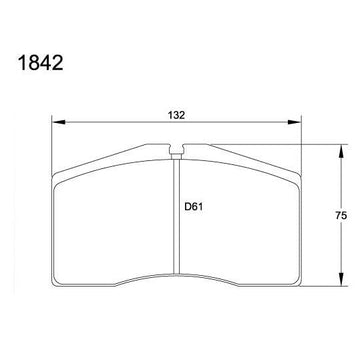 Pagid U-1842 Yellow Racing Pad - RS29 Compound