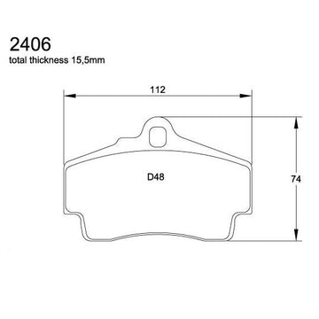 Pagid U-2406 Yellow Racing Pad - RS29 Compound