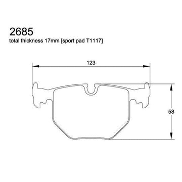 Pagid U-2685 Yellow Racing Pad - RS29 Compound