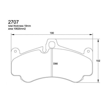 Pagid U-2707 Racing Pad - RST-3 Compound
