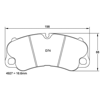 Pagid U-4927 Yellow Racing Pad - RS29 Compound