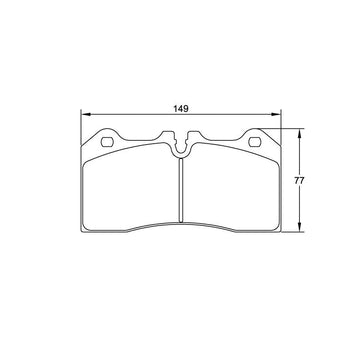 Pagid U-8187 Racing Pad For Ceramic Rotors - RSC-1 Compound