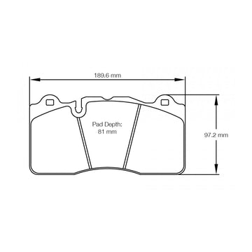 Pagid U-8253 Racing Pad For Ceramic Rotors - RSC-1 Compound