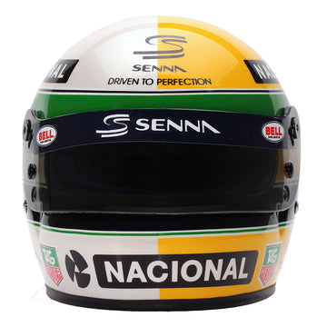 Bell Ayrton Senna 30 Year Legacy 1:2 Scale F1 Mini Helmet | Yellow & Pearl Liveries