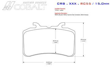Cobalt Racing Brake Pads | McLaren 600LT & 720S w/ Girodisc Conversion (Rear)