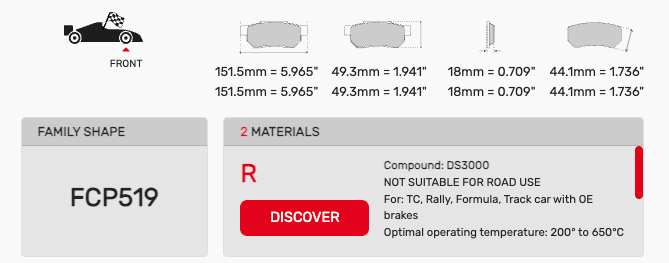 Ferodo FCP0519 Brake Pads