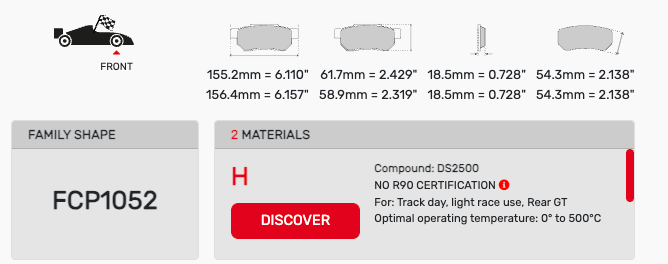 Ferodo FCP1052 Brake Pads
