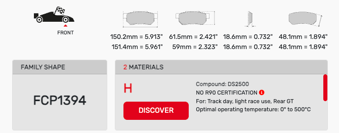 Ferodo FCP1394 Brake Pads