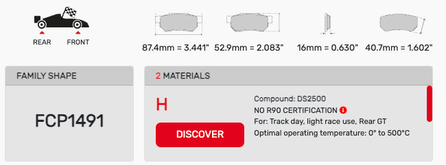 Ferodo FCP1491 Brake Pads