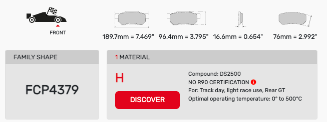 Ferodo FCP4379 Brake Pads