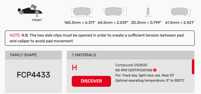 Ferodo FCP4434 Brake Pads
