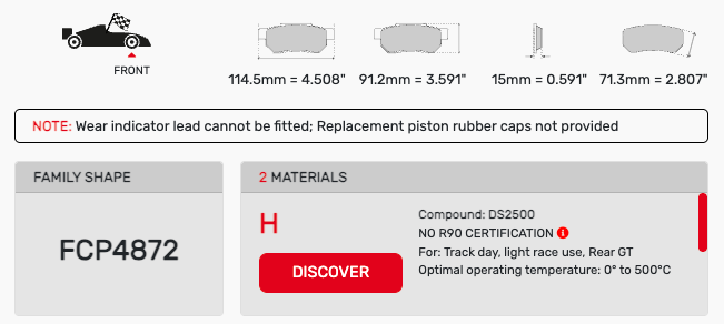 Ferodo FCP4872 Brake Pads