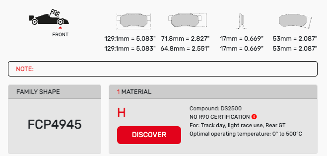 Ferodo FCP4945 Brake Pads