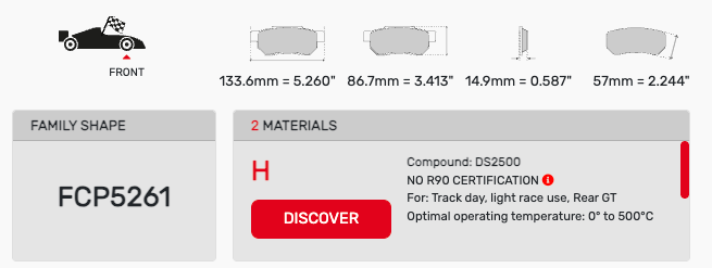 Ferodo FCP5261 Brake Pads