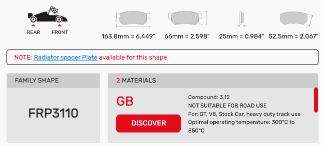 Ferodo FRP3110 Front Brake Pads
