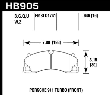 Hawk HB905B.646 Street Performance Pad - HPS 5.0 Compound