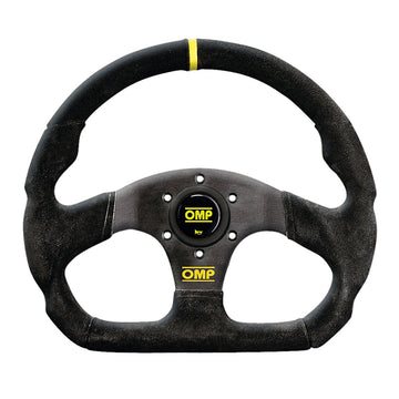 OMP Super Quadro Steering Wheel | 320mm Suede Flat-Bottom
