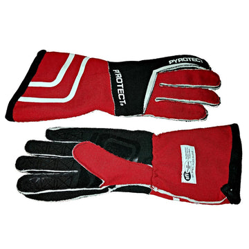 PYROTECT Glove Sport 2 Layer Blk/ Red Large SFI-5
