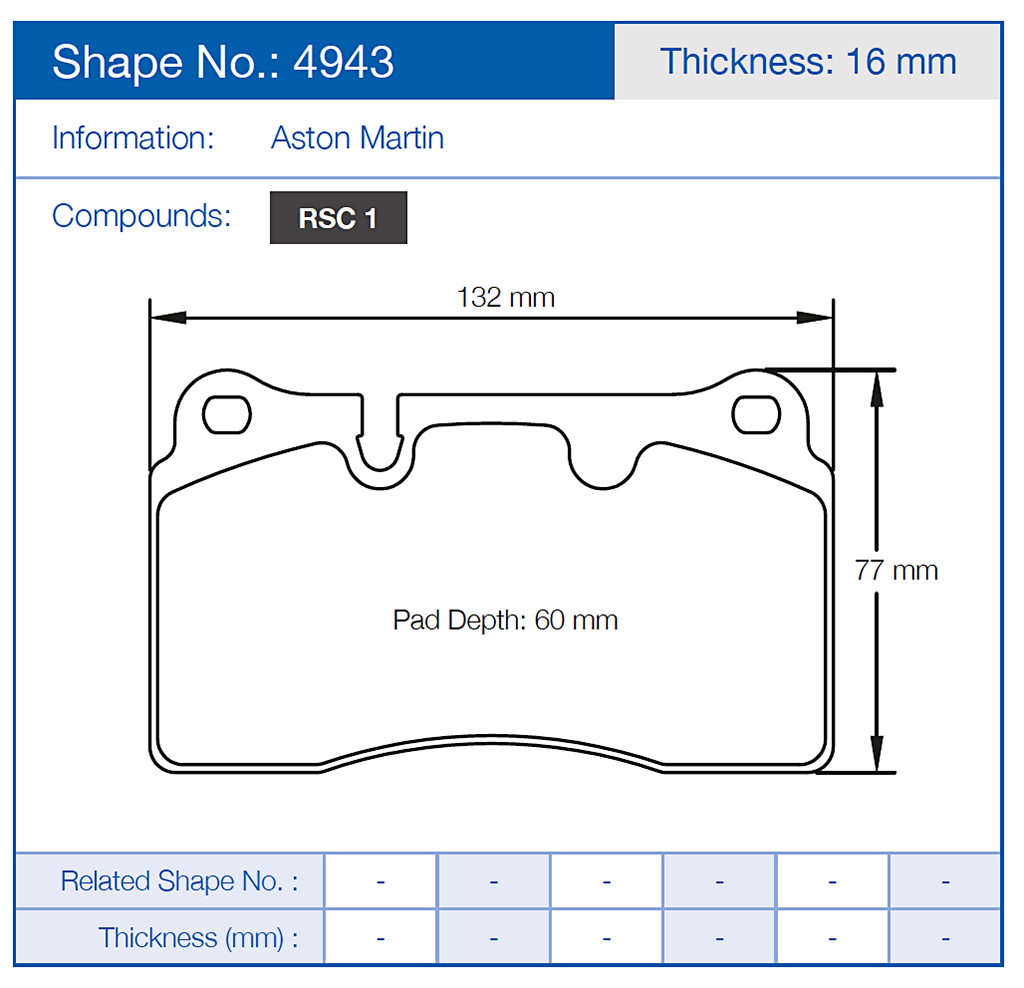 Pagid 4934 Racing Brake Pads