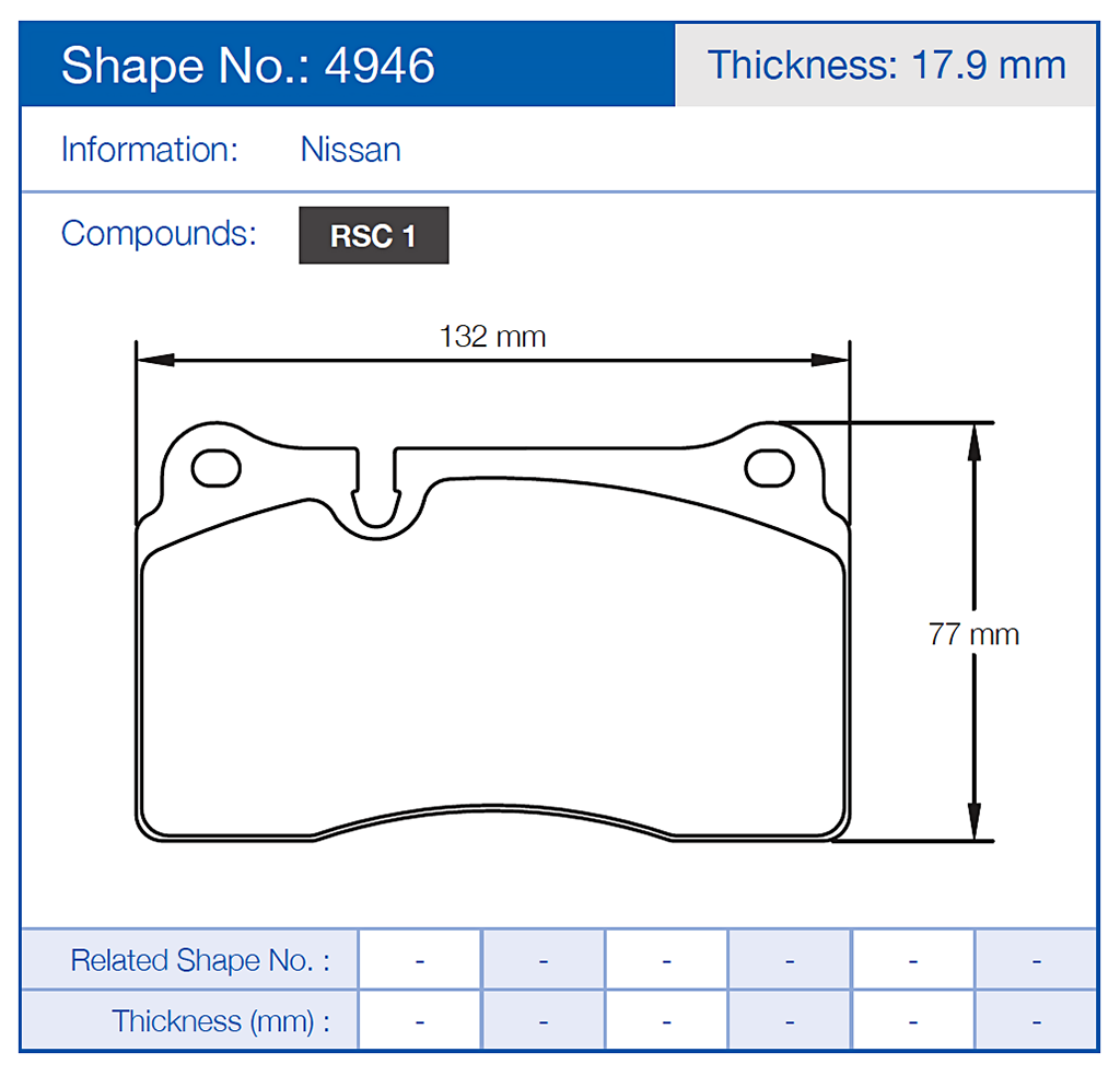 Pagid 4946 Racing Brake Pads