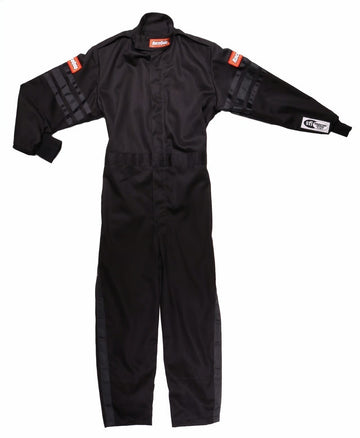 RACEQUIP Black Suit Single Layer Kids X-Large Black Trim