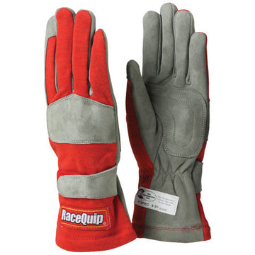 RACEQUIP Gloves Single Layer Large Red SFI