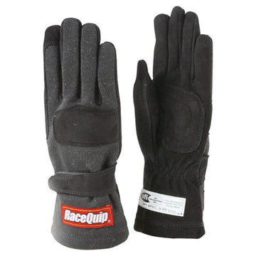 RACEQUIP Gloves Double Layer Large Black SFI