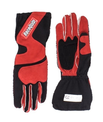 RACEQUIP Gloves Outseam Black/Red X-Large SFI-5