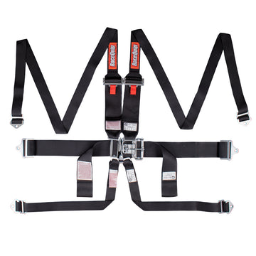 RACEQUIP 6pt Harness Set L&L HNR Black SFI