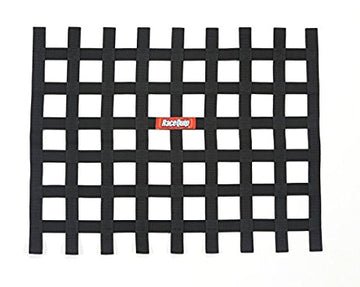 RACEQUIP Ribbon Window Net Black Non-SFI