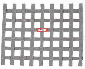 RACEQUIP Ribbon Window Net Platinum Non-SFI 18 x 24