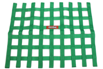 RACEQUIP Ribbon Window Net Green Non-SFI 18in x 24in