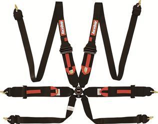 RACEQUIP 6pt Harness Camlock P/U Lap Black HNR FIA