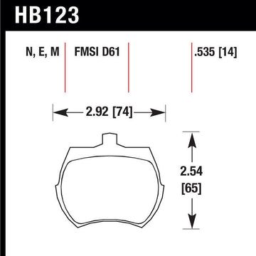 Hawk HB123E.535 Racing Pad - Blue Compound