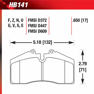 Hawk HB141S.650 Racing Pad - HT-10 Compound