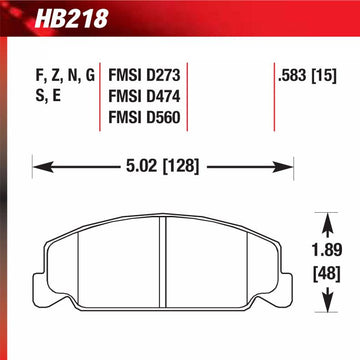 Hawk HB218U.583 Racing Pad - DTC-70 Compound