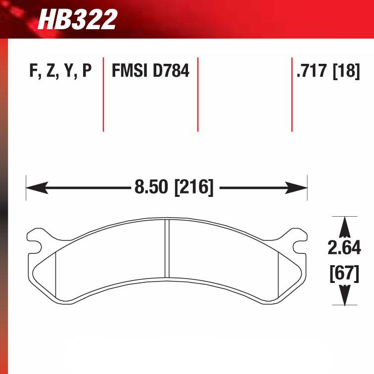 Hawk HB322Y.717 LTS Truck/SUV Street Pad