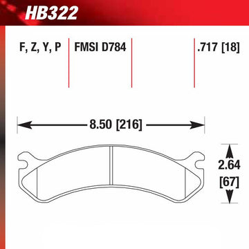 Hawk HB322Y.717 LTS Truck/SUV Street Pad