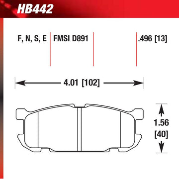 Hawk HB442F.496 Street Performance Pad - HPS Compound