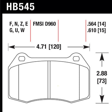 Hawk HB545F.564 Street Performance Pad - HPS Compound