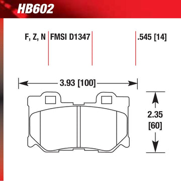 Hawk HB602Z.545 Street Performance Pad - Ceramic Street Pad