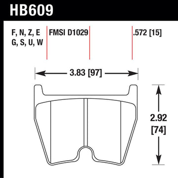 Hawk HB609B.572 Street Performance Pad - HPS 5.0 Compound